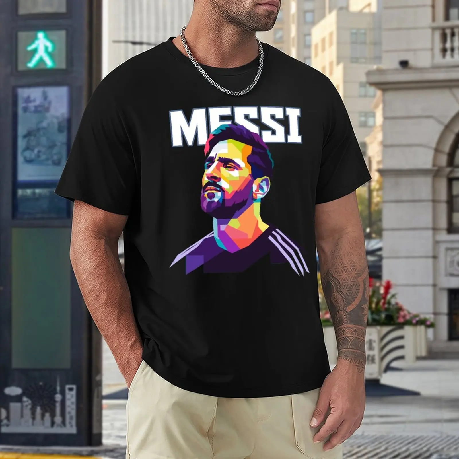 Camisetas esportivas para Fitness, CELEBRAÇÃO Clássica, Leão e Andrés, Messi e Argentina No.10, CABRA e Caricatura, Qualidade Superior, Euro S, 07