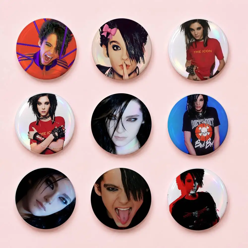Tos-e-kios-e- Hos-e-tesl Cute Cool Round Pin Badge Set For Anime Game Music Cartoon Fans Backpack Denim Jacket Hat Decoration