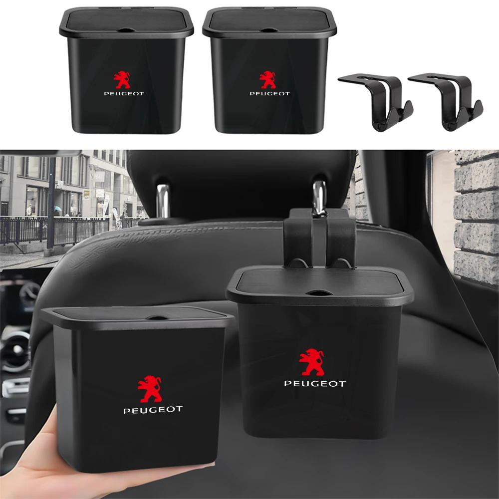 

Car Storage Box Seat Back Trash Can Hook Garbage Bin Holder For Peugeot 2008 206 207 208 508 408 107 3008 306 307 308 valve cap