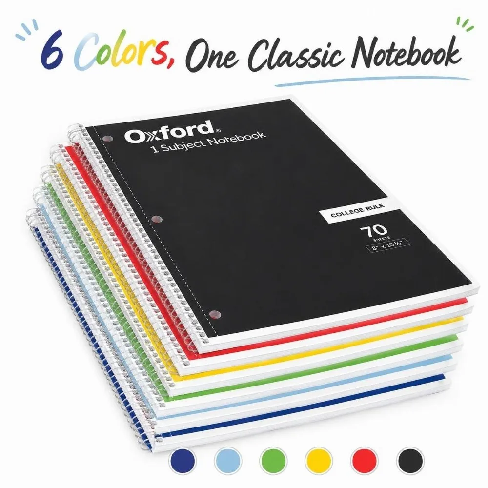 4Pcs Thickened Notebook 70 Sheets Time Management Notepad Horizontal Line Inner Page Flip Over Design Diary Book Students