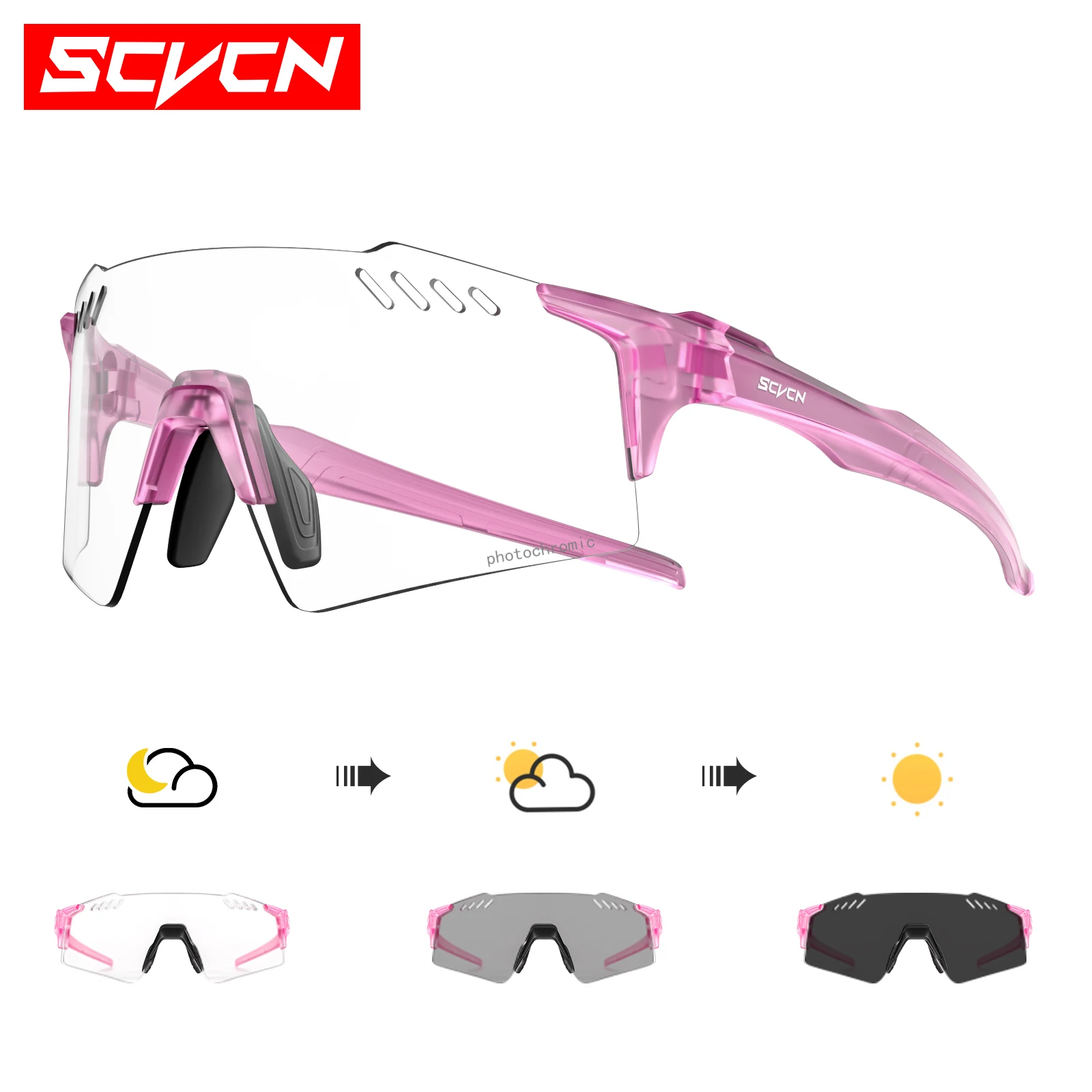 SCVCN Photochrome Sport Sunglasses 10