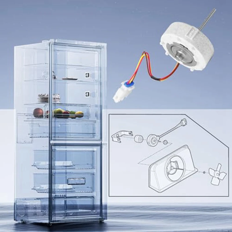 1 szt. Silnik wentylatora parownika 809069201 AP6041795 Metal do Frigidaire, Kenmore, Electrolux DGHD2361, 253.70342 4456990, PS11775846