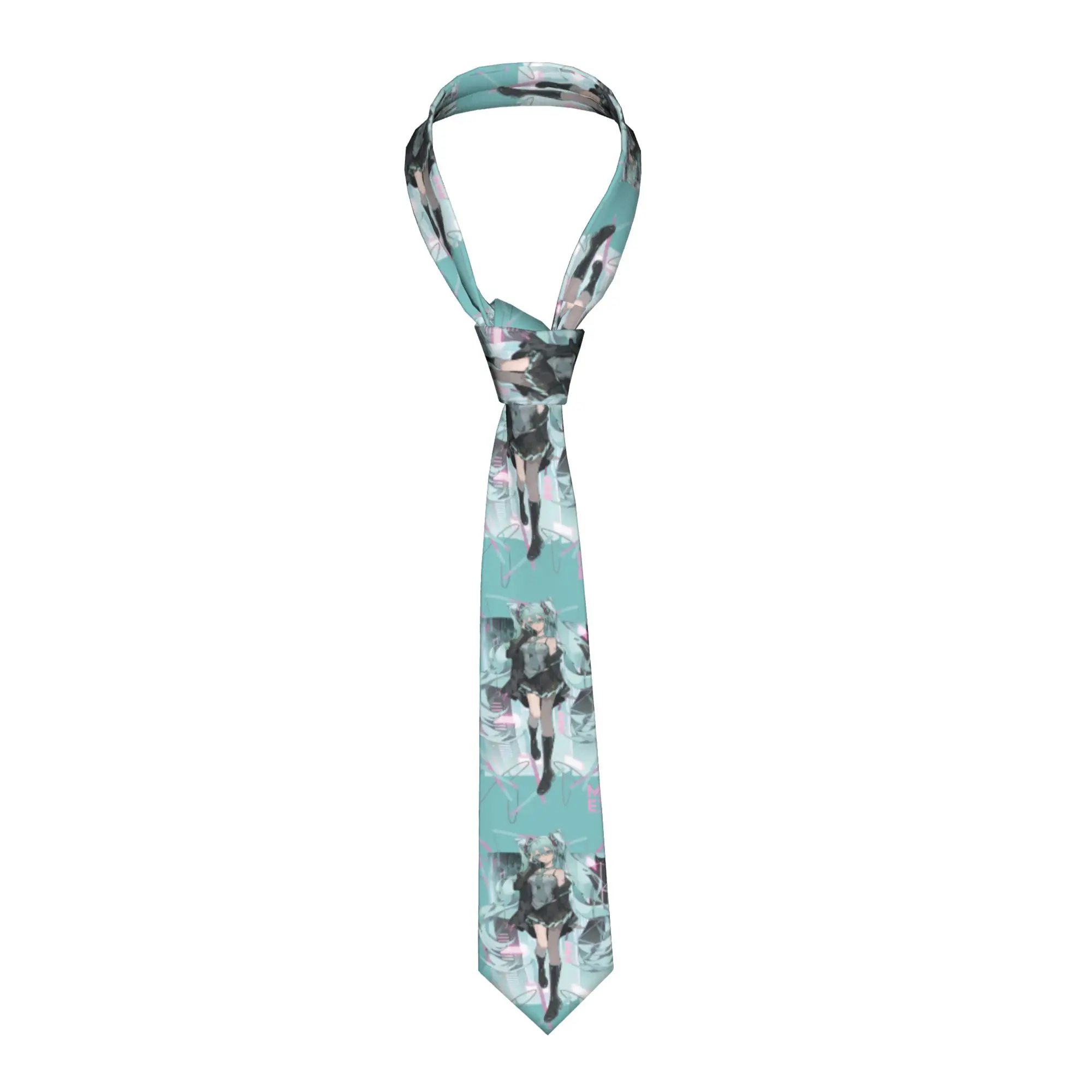 gravata-masculina-de-seda-personalizada-h-hatsunes-mikus-y2k-vocaloid-desenho-animado-para-casamento