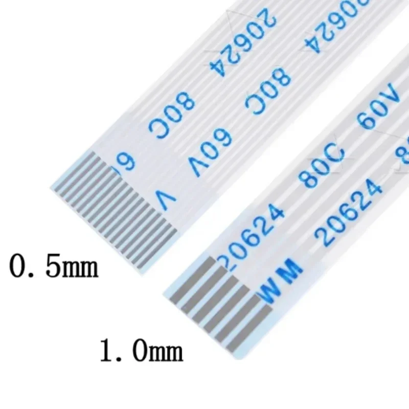 10 шт. плоский гибкий кабель FFC FPC LCD кабель AWM 20624 80C 60 в стандартный штекер 0,5 1,0 мм 4P 6 8 10 12 14 16 18 20 24 26 30 32 34 40Pin