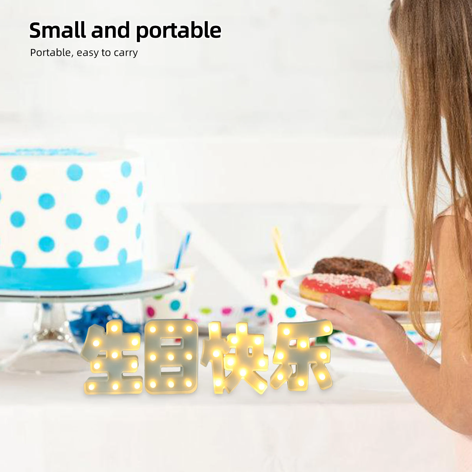 

1 set 1 Set Led Birthday Decoration Lights Wall Sign Party Event Ornament Home Decorative Light For Adults Festival