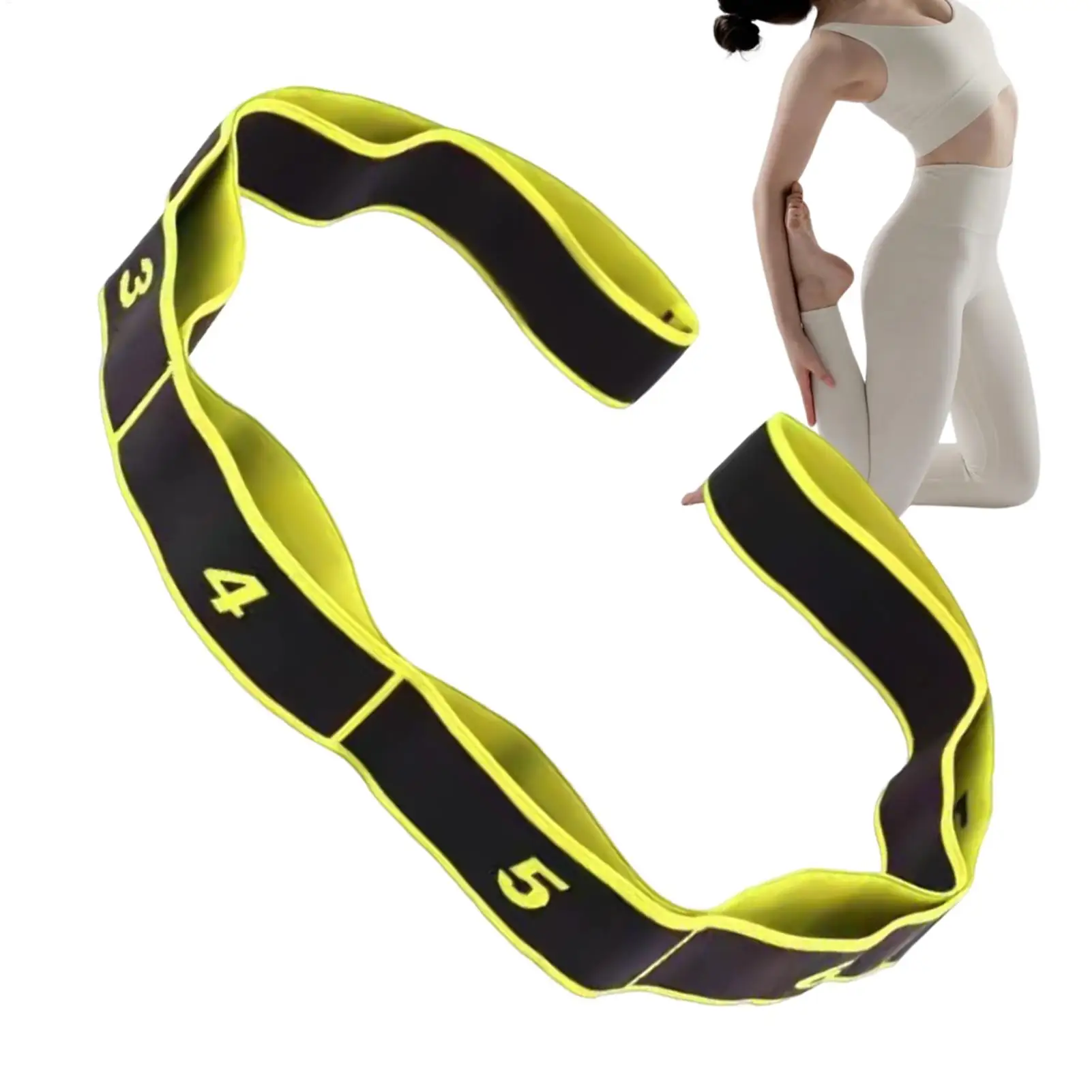 Fitness-Widerstandsband, elastisches Widerstandsband mit mehreren Schlaufen, elastisches Stretchband für Beine, Kniebeugen, Tanz, Hüft-Spannungsband für das Training