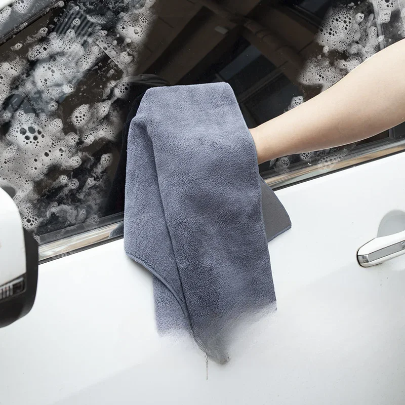 Car Wash Towel Velvet Car Wet Wipes Large Size Thick Coral Velvet Water Absorbing Stain Removing Without Damaging The Car Paint