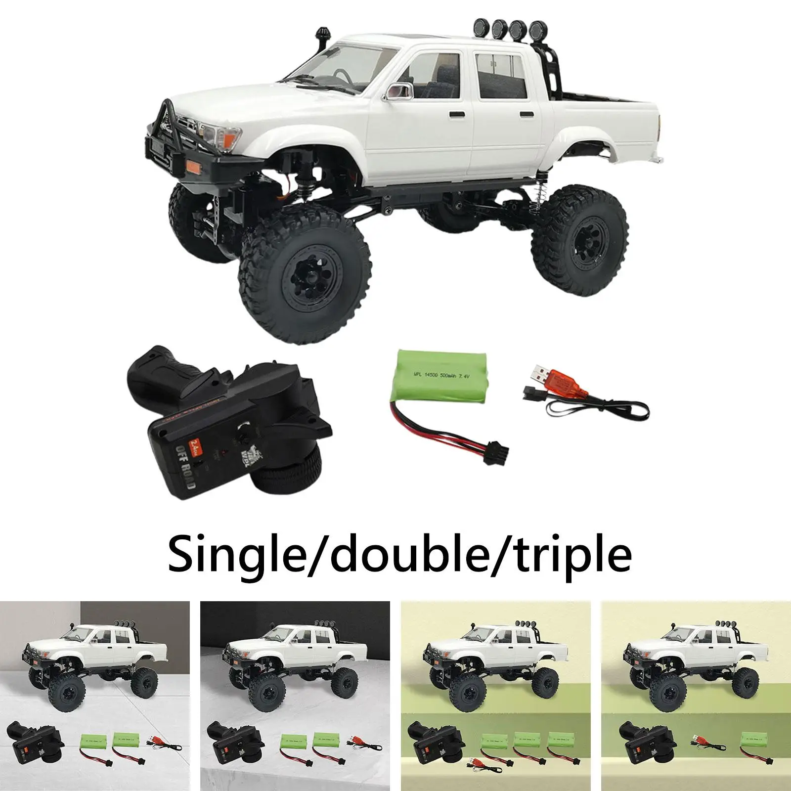 Scala 1:16 C64-1 RC Camion 4WD Veicoli elettrici Camion 4WD Off Road RC Truck Tutti i terreni per Stone Road Fango Tappeto Erba Spiaggia