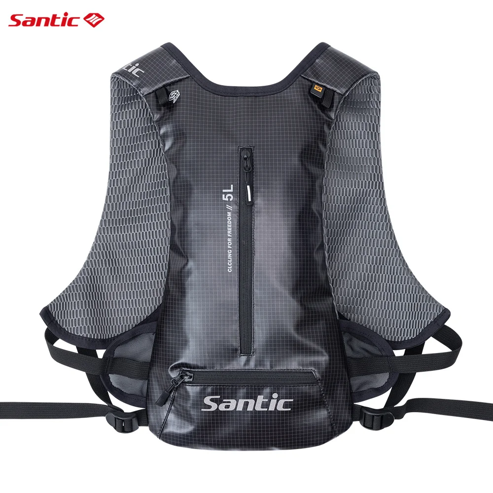 Santic ركوب الدراجات على ظهره مقاوم للماء الطريق الدراجة في الهواء الطلق خفيفة الوزن ركوب الدراجات على ظهره عاكسة السلامة متعددة حقيبة التخزين TZ25P227H