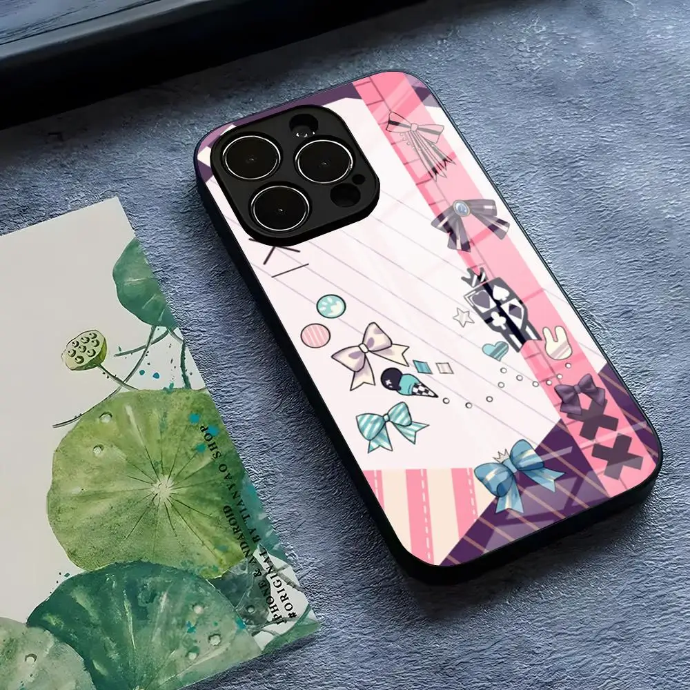 MINISO японский чехол для телефона VTuber AI с мультяшной девушкой для iPhone 17, 16, 15, 14 Pro, 11, 13, 12, мини-стекло, роскошный дизайн, бухта MINISO японский чехол для телефона VTuber AI с мультяшной девушкой для iPhone 17, 16, 15, 14 Pro, 11, 13, 12, мини-стекло, роскошный дизайн, бухта