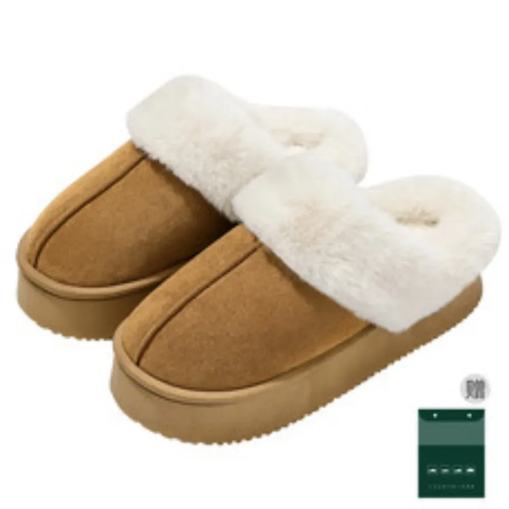 

Women's Ankle Snow Boots Winter Fashion Home Platform Low Top Slippers Living Room Rug Shoes Women's Outdoor Warm Non Slip Boots