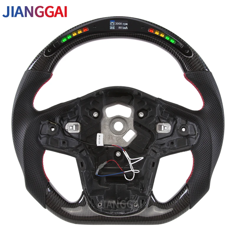 

For Toyota Supra A9 MK5 2019-2024 LED Carbon Fiber Steering Wheel With LED Display High Quality Customized Wheel Car Accessories