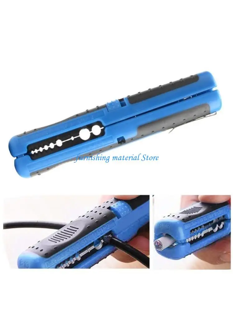

Y5GD Portable Ergonomic Pen Wire Stripper Blue with Automatic Spring Return & Locking Mechanism Electronic Engineering