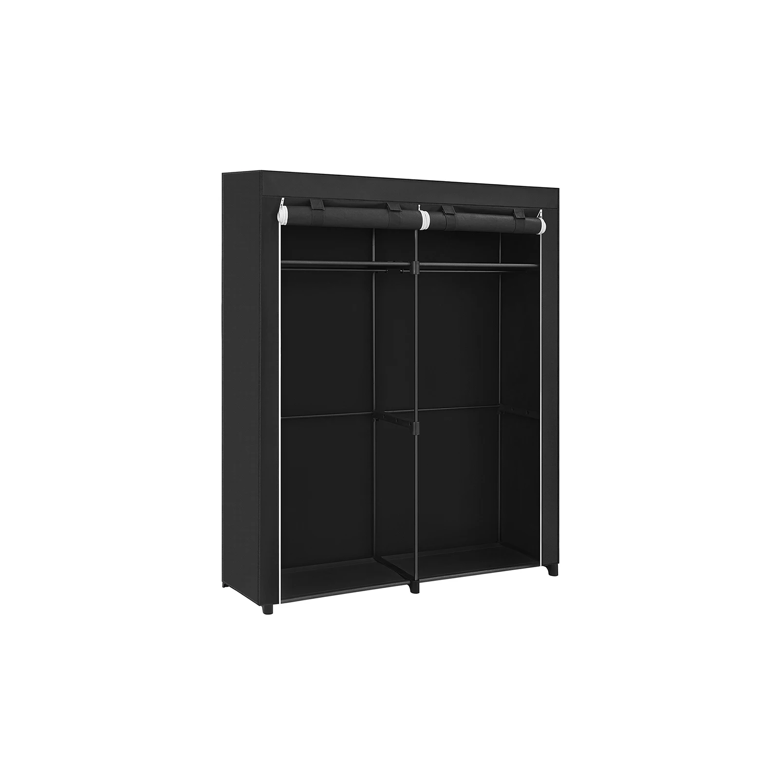 SONGMICS Wardrobe, Clothes Storage Wardrobe for Bedroom with 2 Clothes Rails, Fabric Portable Wardrobe, Collapsible, Closet