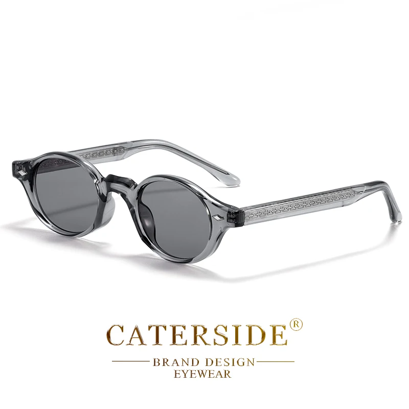 CATERSIDE Modische ovale Damen-Sonnenbrille, Vintage-Stil, kleiner Rahmen, luxuriöse Bügelenden, Sonnenbrille für Herren, Party- und Outdoor-Brille, UV400 – Detail 12