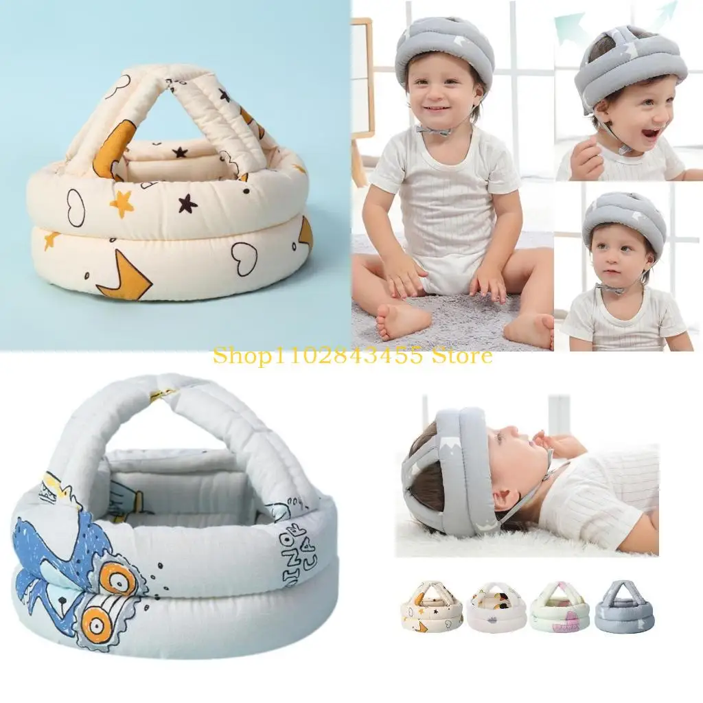 49MC Toddler Baby Infant Anti-fall Head Safety Protection Cotton Pillow Children Protective Cushion Safe Care Cap Breathable