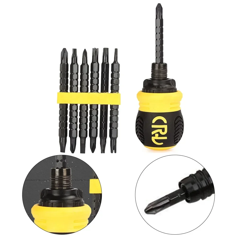 Ratchet Screwdriver Kit Dual-purpose Batch Head 75*40mm 82mm Bit Telescopic Labor-Saving For Disassemble Screws Manual Tools