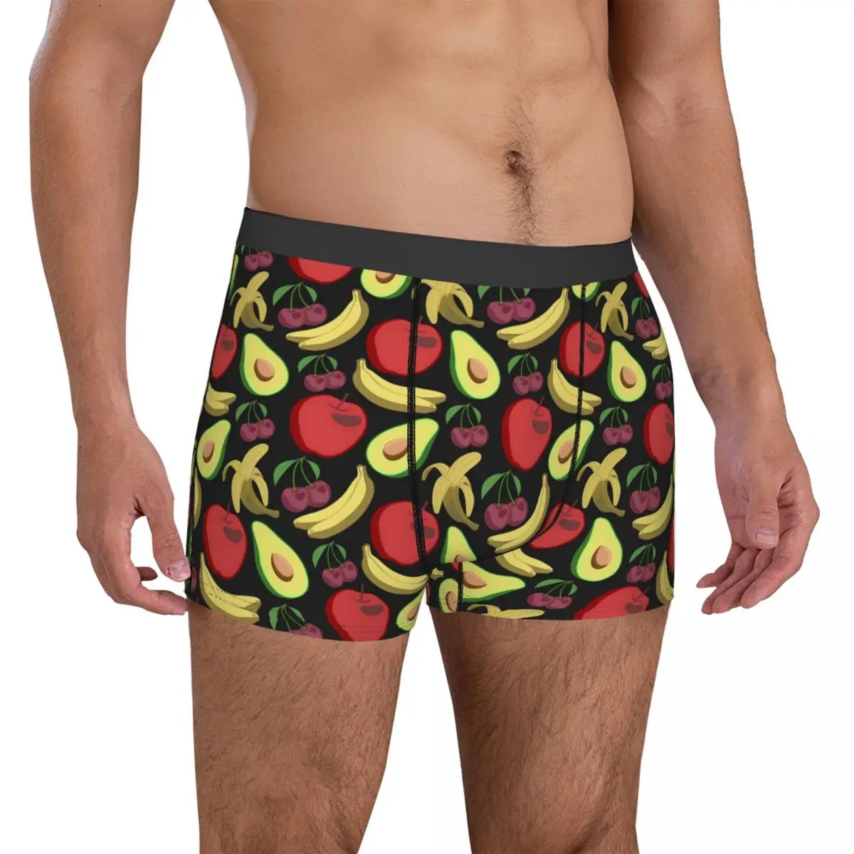 Colorful Fruit Print Underwear Avocado And Banana Men's Shorts Briefs Soft Boxer Shorts Hot Printed Large Size Underpants