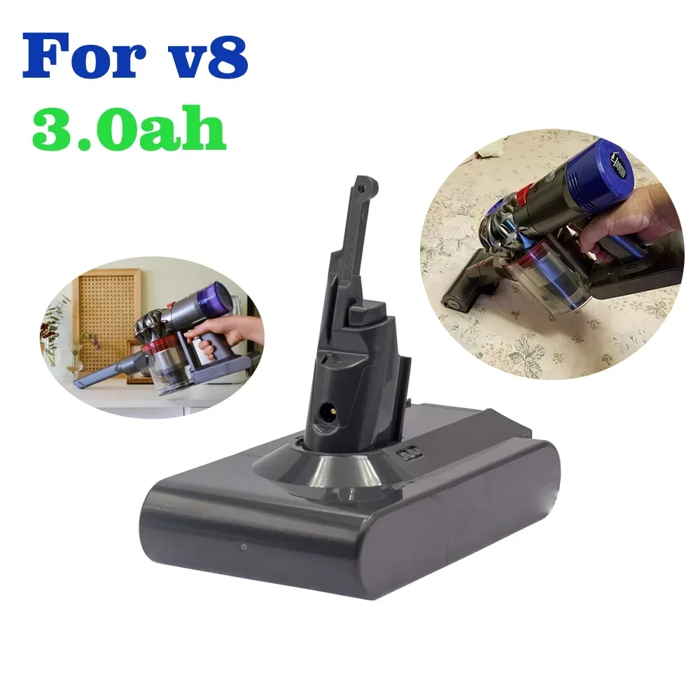 Rechargeable Battery for Dyson 21.6v V8 Absolute Animal Exclusive Fluffy SV10 Vacuum Cleaner Battery Feeding Filter