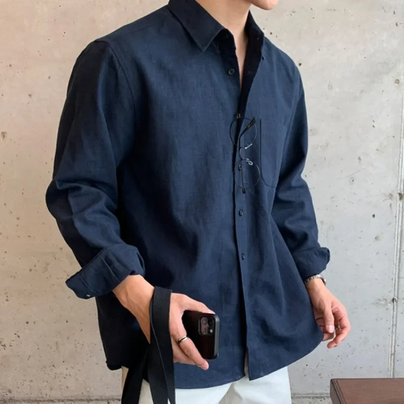 

Long Sleeve Thin Jacket Men's Autumn Cotton Casual Shirt