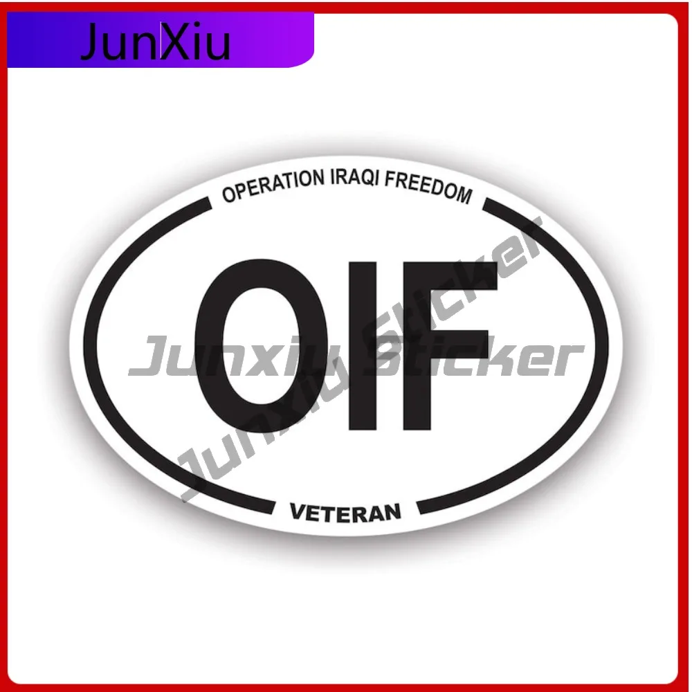 Operation Iraqi Freedom Oif Oval Sticker Uv Protected Decals Invasion Of Iraq Iraqi Syria Syrian Auto Decor Car Sticker Vinyl