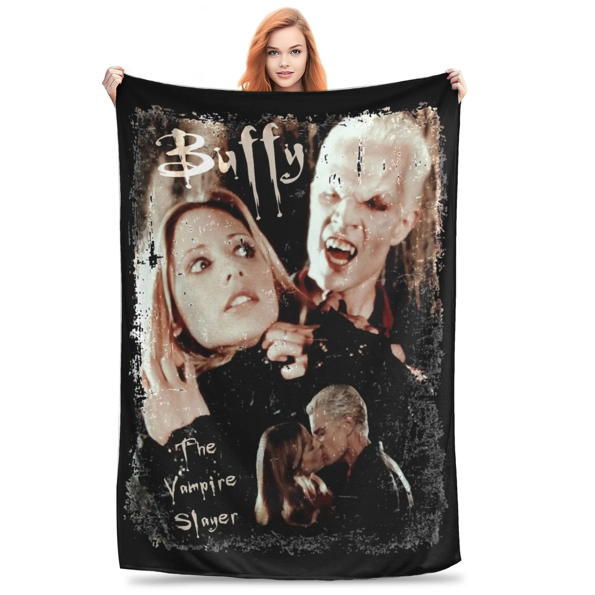 Buffys The Vampires Slayers Spike Blanket Fleece Textile Decor Portable Thin Throw Blanket for Bedding Couch Plush Thin Quilt