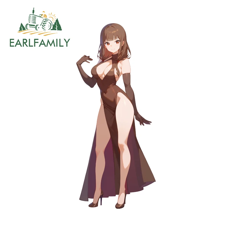 EARLFAMILY Shinomiya Kaguya Multiple Girls Car Decal Bumper Window Creative Funny Fuel Tank Cap Trunk Decals Trolley Accessories