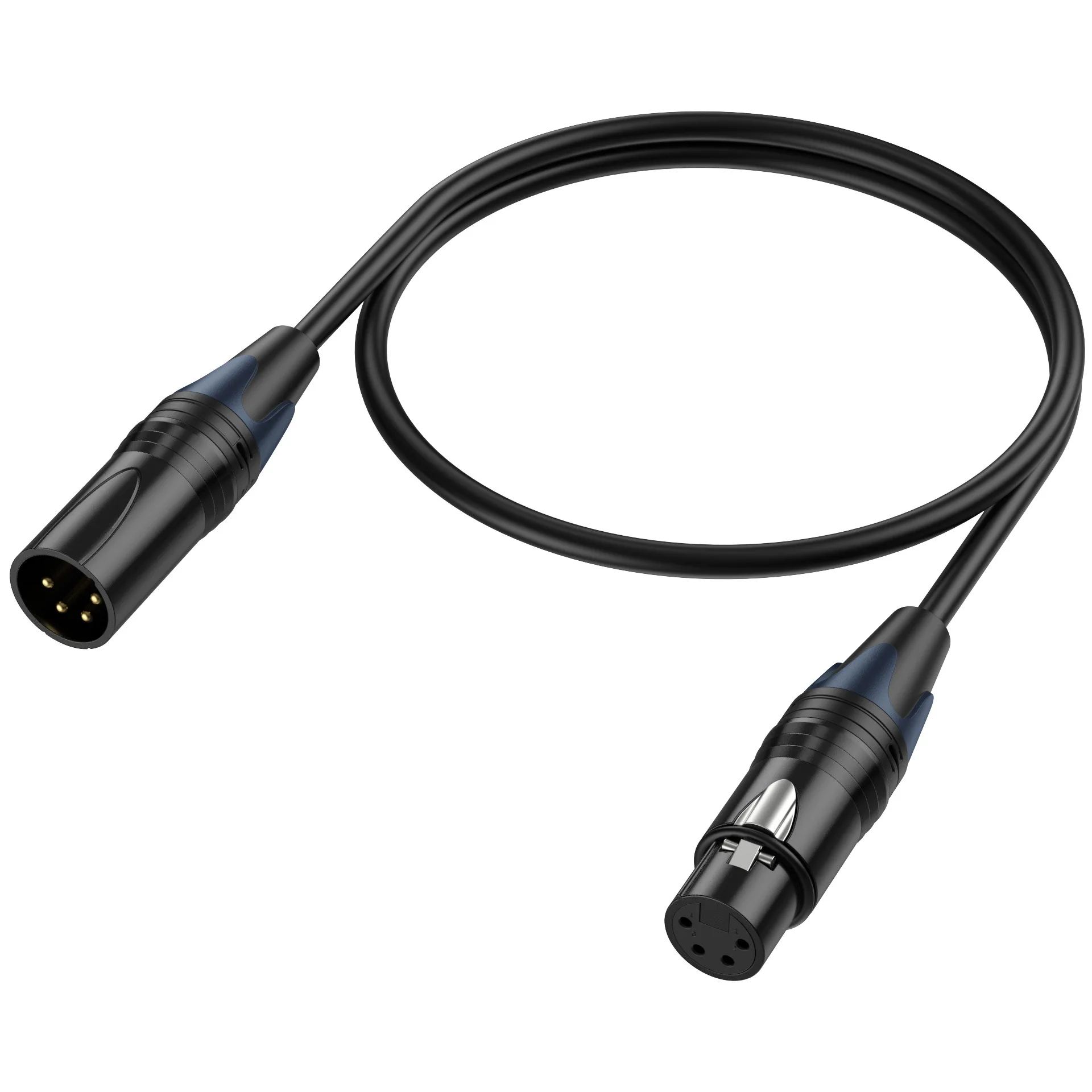 XLR 3pin 4Pin 5pin męski na żeński kabel zasilający przedłużacz 1m 2m 5m-30m do monitorowania lustrzanka cyfrowa konsola miksująca audio DMX