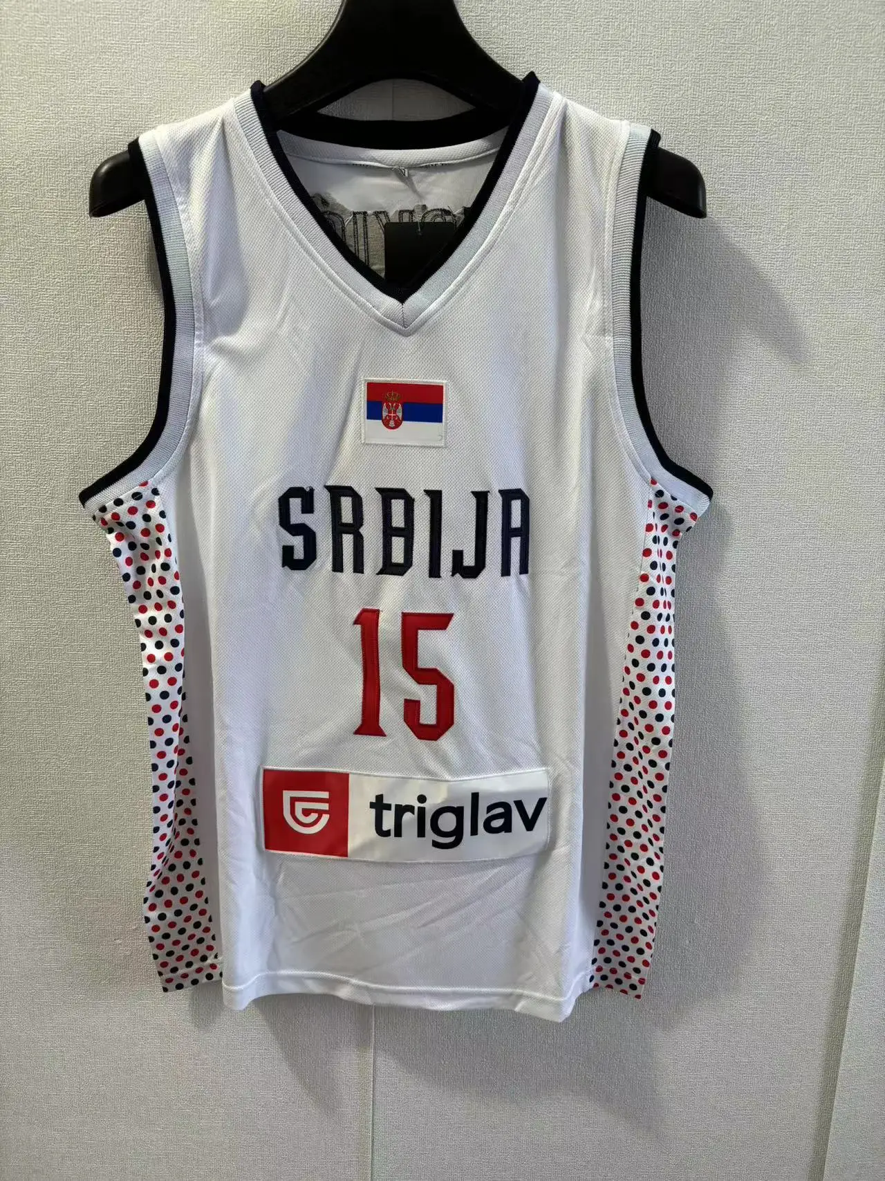 Men Basketball jerseys 2024 Srbija 15 Jokic jersey Sewing embroidery Cheap High Quality Outdoor sportswear White navy blue