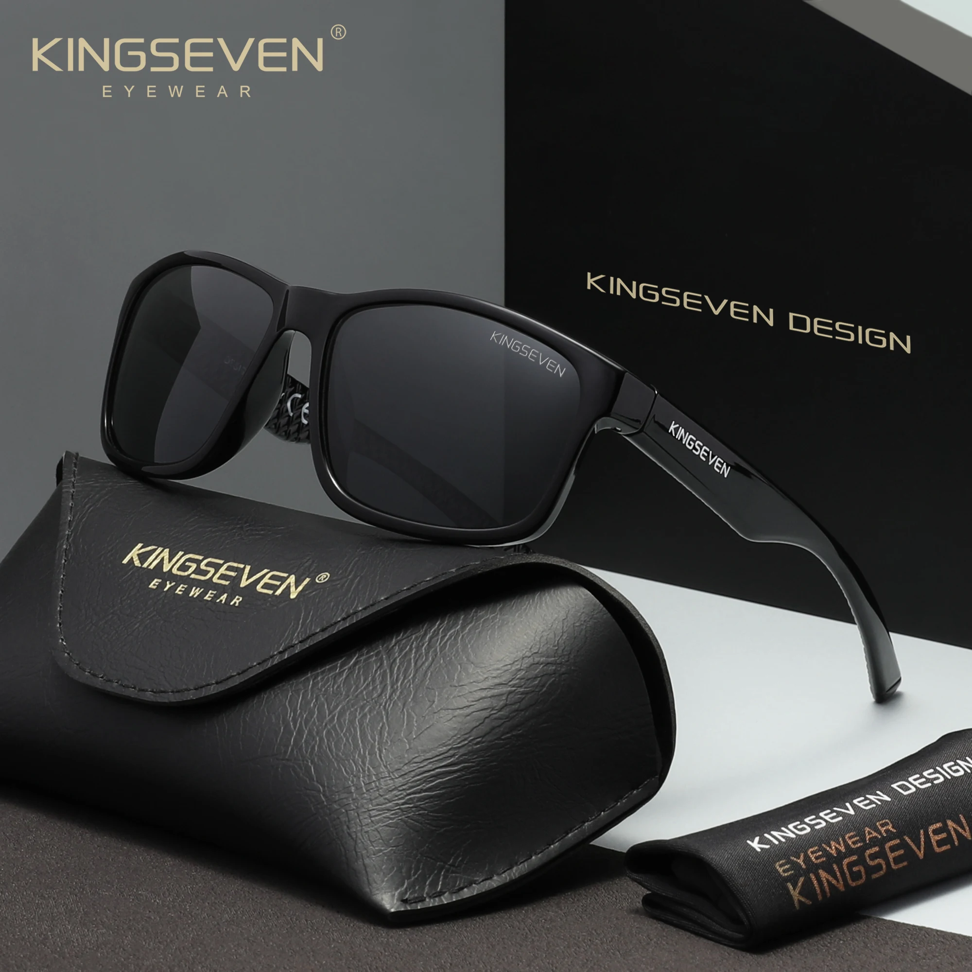 KINGSEVEN Klassische Sport-Sonnenbrille für Herren und Damen, polarisiert, UV400, für Fahrradfahren, modisch, trendig, blendfrei