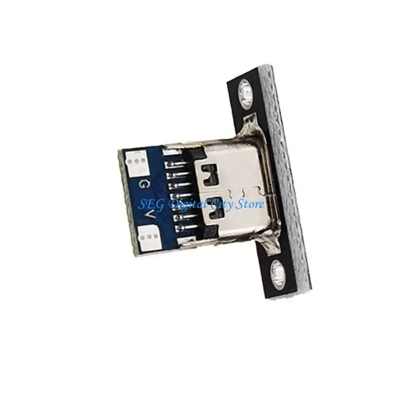 U75B USB C Connectors Adapter Board with Metal Mount Plate for Circuit Testing and Customize Device Build Projects Work