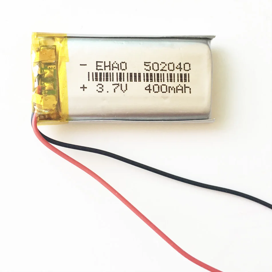 3.7V 400mAh Polymer Lithium Lipo Rechargeable Battery 502040 For Recorder Speaker Bluetooth Headphone Bracelet GPS Smart Watch