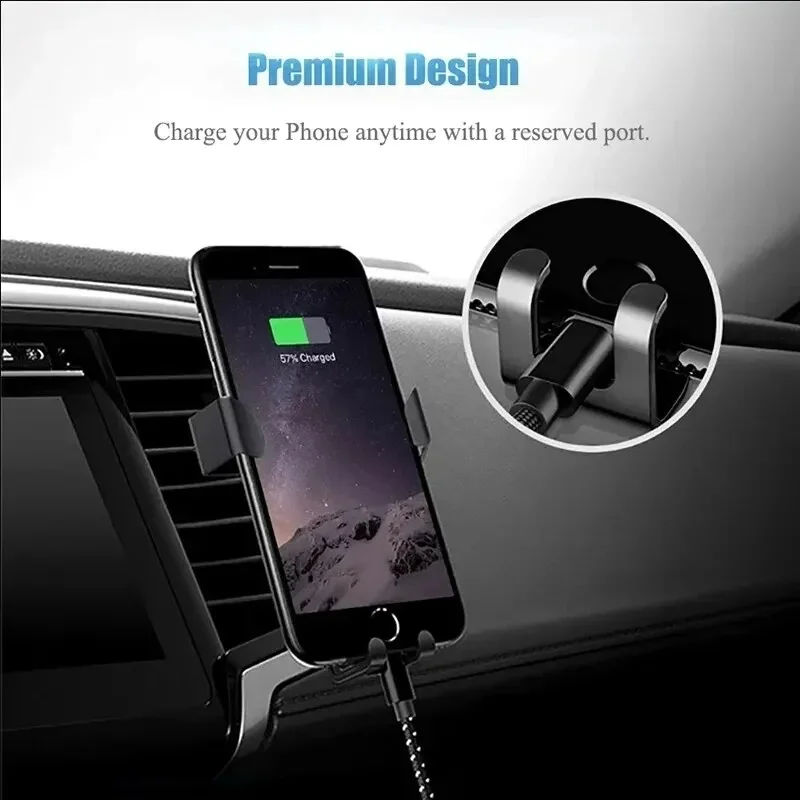 Mobile Phone Stand Gravity Y Bracket Car Holder Auto Air Vent Mount Clip Bracket for GPS Support Smartphone Holder image 3