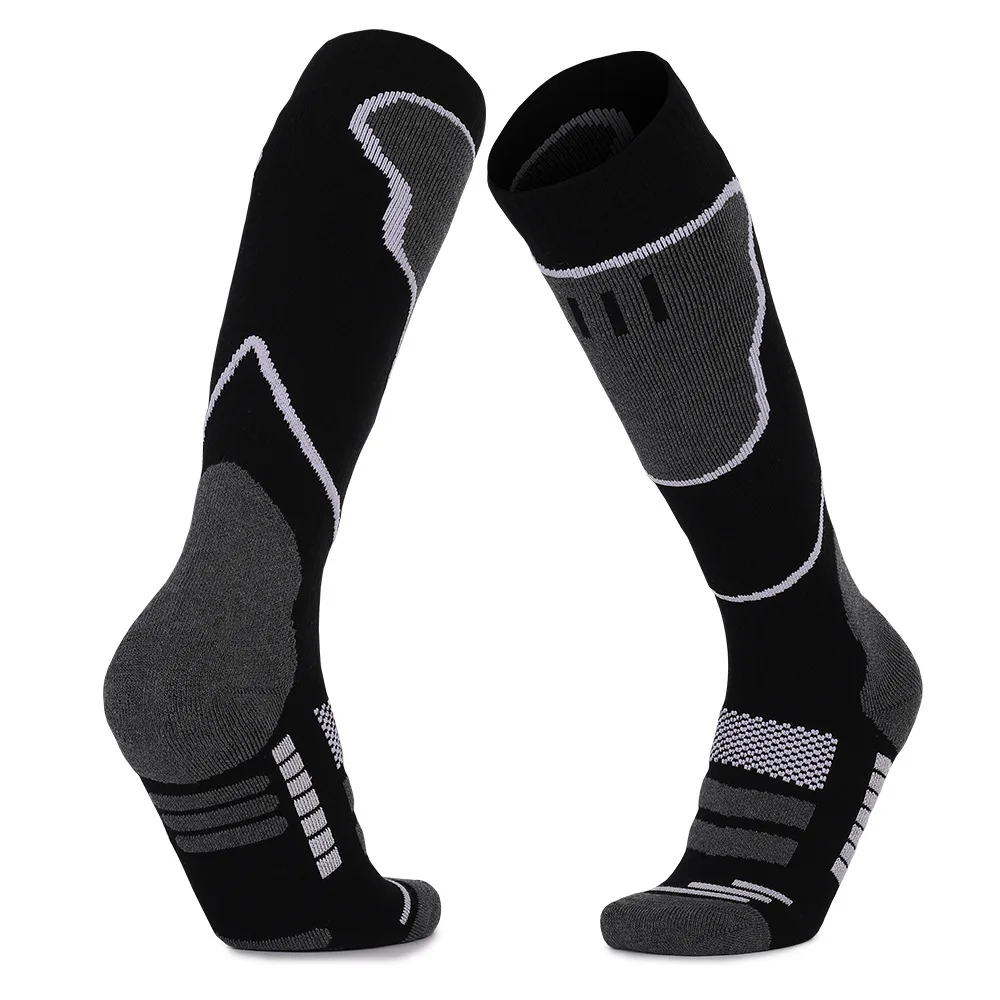 Knee High Ski Socks Men Women Thick Terry Bottom Quick Dry Sports Socks Winter Thermal Snowboard Hiking Outdoor Long Socks
