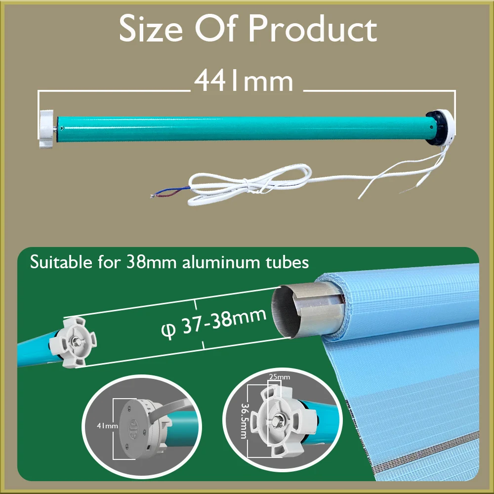 2N · m تويا واي فاي السلكية الكهربائية الأسطوانة محرك أعمى 37/38 مللي متر أنبوب 2n 10 كجم 3 × 3 متر الستائر تويا الأجهزة الذكية عن بعد أليكسا جوجل المنزل #2
