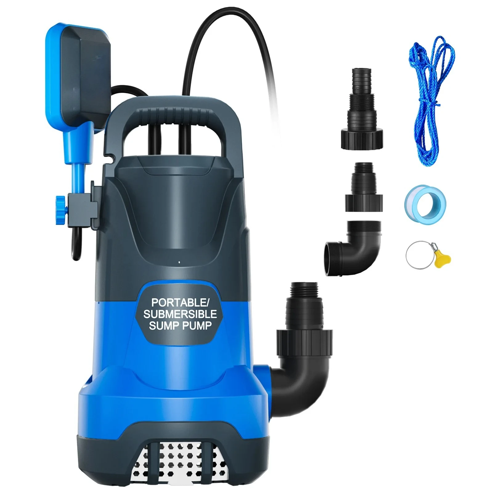 Plastic submersible pump, outlet pump
