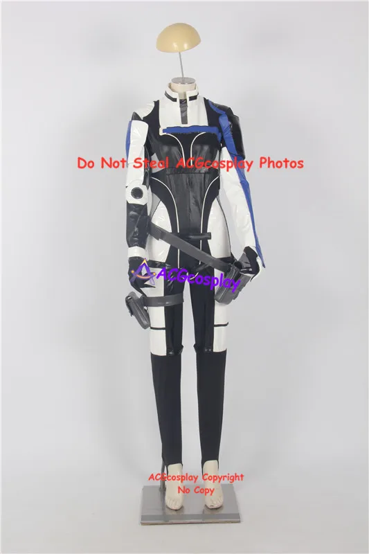 Mass effect Cora Harper Cosplay Costume acgcosplay stretched faux leather made