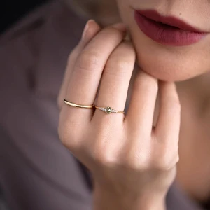 925 Silberhelfer Sterina Ringe Grüne Minze frische Minze für Frauen mit dünnen minimalistischen Kristallstapelfinger -Ringen Schmuck 8 Hauptverkaufsring Silber mit grüner Stein - №8