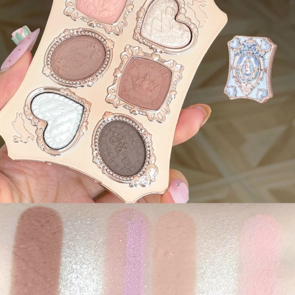 All In One Makeup Gift Set Bunny Garden Eyeshadow Blush Lip Cream Mirror Brush Versatile Cosmetic Palette For Women