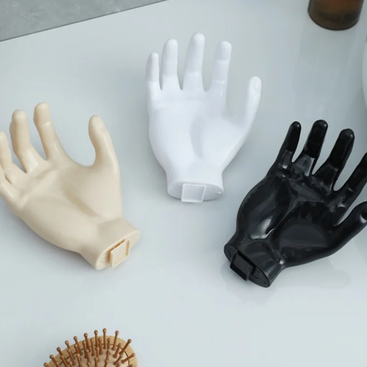 12/4 Pieces in Random Colors, Hand-Shaped Soap Holder, Palm-Shaped Hanger, Self-Adhesive with Strong Adhesive Hooks, Can Be Wall-Mounted, Perfect for Storing Keys and Earphones, No Drilling Required, Leaves No Marks, Bathroom Accessories, Halloween and Christmas Gifts