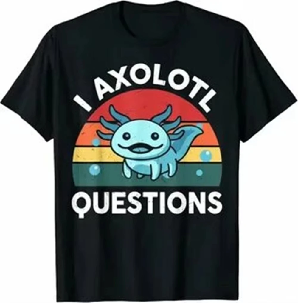 I Axolotl Questions T-Shirt Boys Girls Cotton Graphic Printed Short Sleeve Cute Kids Streetwear 2026 Summer Casual Hot Sale