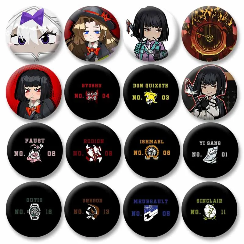 Anime Game Limbus Company Hong Lu Yi Sang Faust Dante Brooches  Cartoon Badges Clothing Bag Shoes Lapel Pins Jewelry Accessories