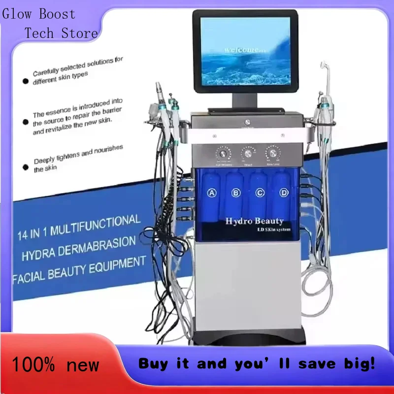 

Glow NEW EST 14-in-1 Women's Aesthetic Beauty Oxygenation Scrubber Professional & Home Use Skincare Equipme