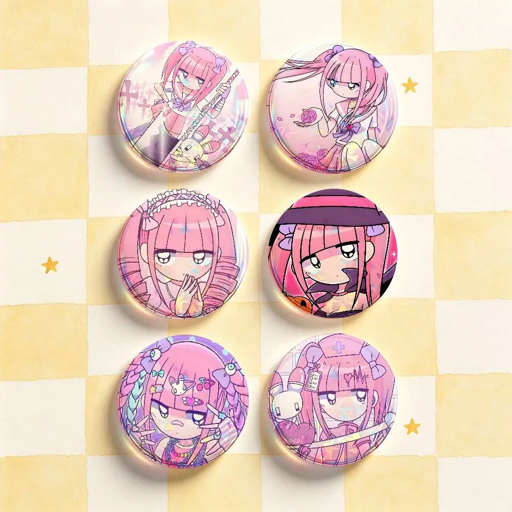 Cute M-Menhera C-Chan Girl Badges Round Nijigen Otaku Culture IP peripheral products 58mm 44mm 32mm 75mm 25mm Mini