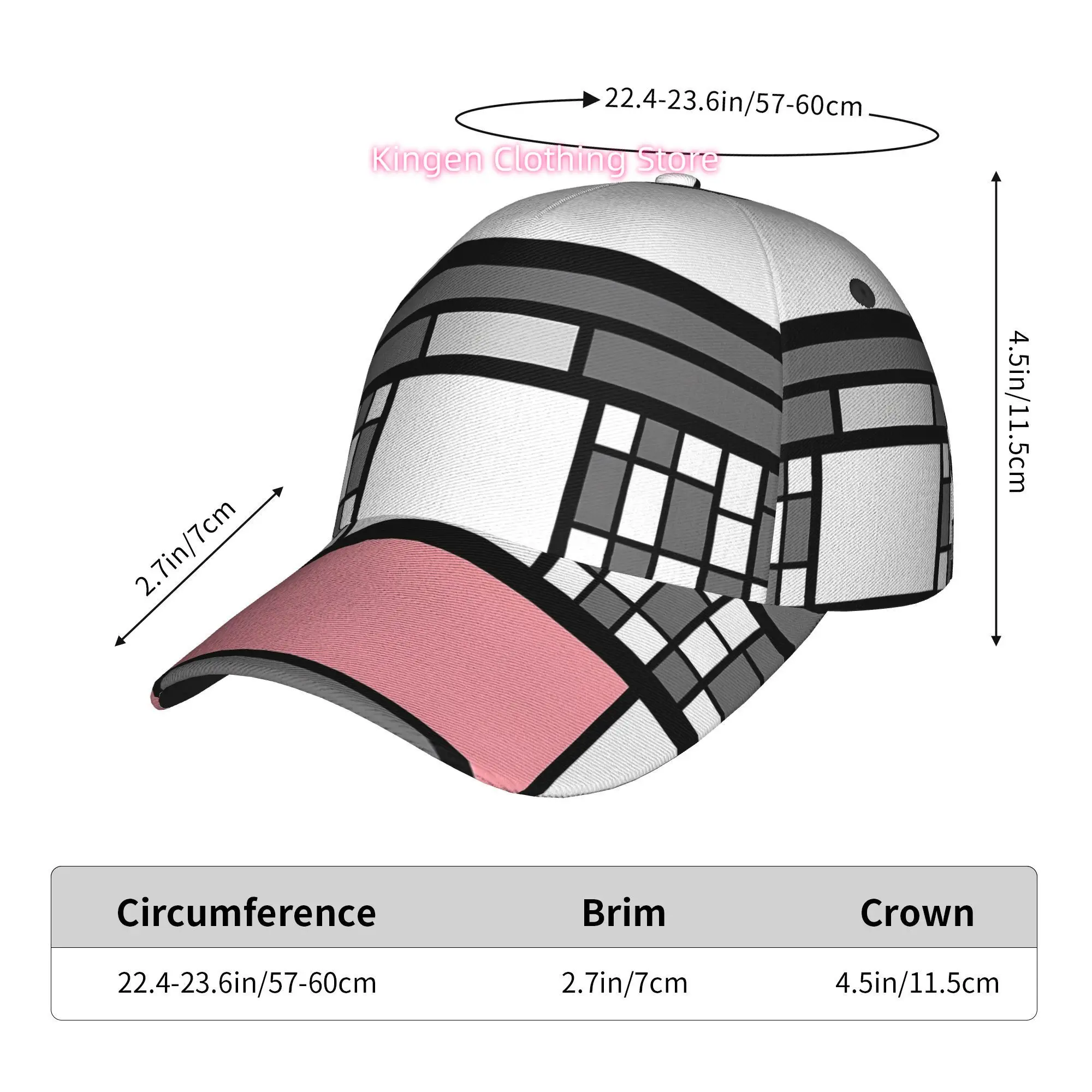 Stylish Abstract Geometric Pattern, Trendy Printed Baseball Cap with a Curved Brim, Ideal for Sports And Running, Featuring an A
