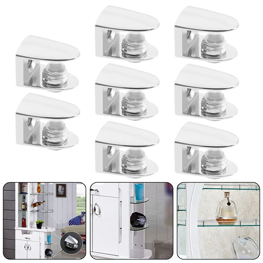 Glass Clamp Glass Shelf Supports Display Cabinet Furniture Bookshelf Glass Support Bracket Brackets Pantry Shelving Wardrobe