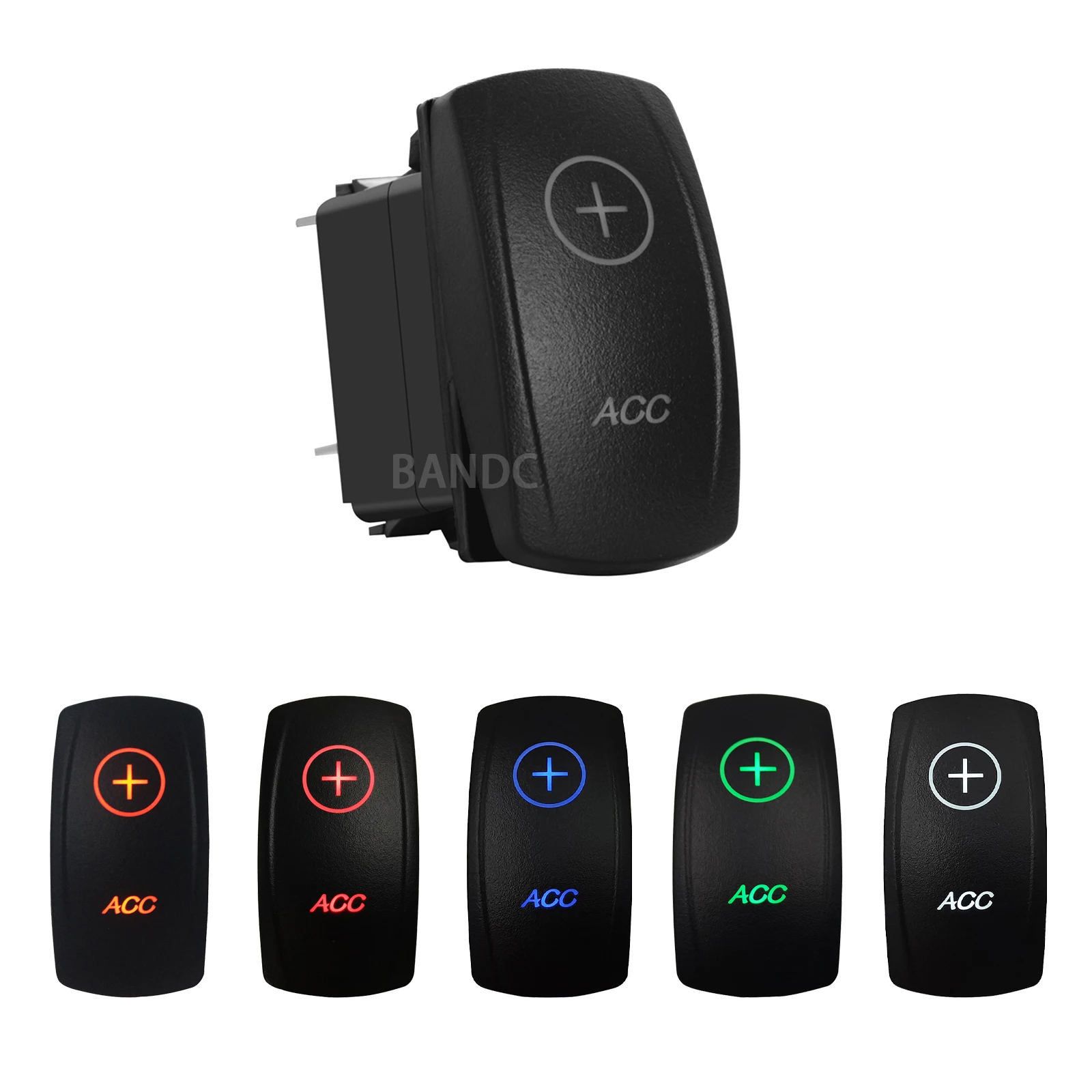 

ACC Accessory Rocker Switch Laser 5 Pin On Off Toggle Switch Replacement for Car Boat Truck Trailer Tractor Marine SXS UTV ATV