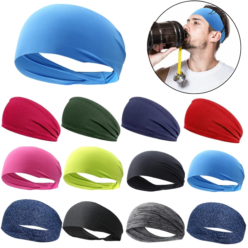 Sports Headbands European and American Style Running Fitness Sweatband Forehead Sweatband for Jogging Fitness Cycling Basketball