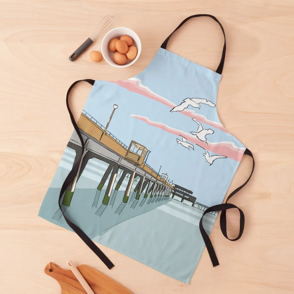 Deal Seafront Pier, Kent England UK Apron Kitchen Apron Man Kitchen Aprons Woman Utensils For Kitchen