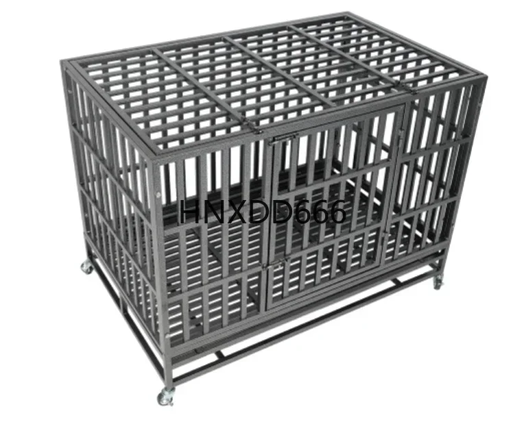 Ligero defecto, precio bajo, promoción, valla de hierro, diseño de Metal de hierro, jaula cuadrada de felpa para perros, perrera para mascotas, jaulas grandes para mascotas al aire libre